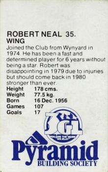 1980 Pyramid Geelong Cats #35 Robert Neal Back